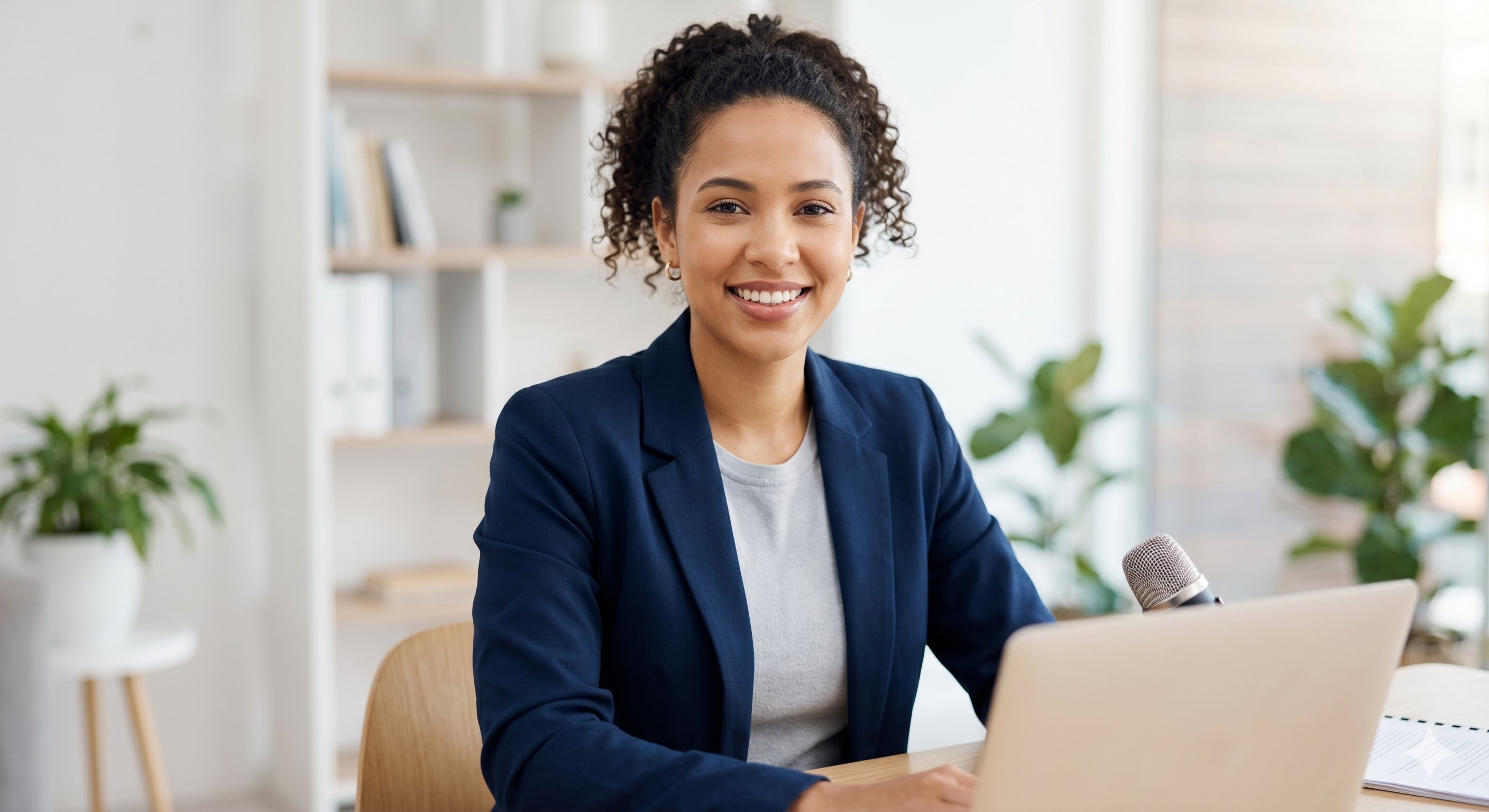 Professional preparing for an interview